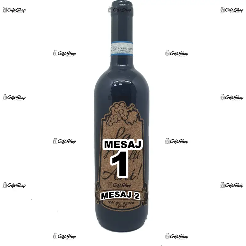 .eticheta din pluta model 2 personalizata cumesaj, vin rosu cabernet sauvignon, demisec, 750ml, 13.5% alcool